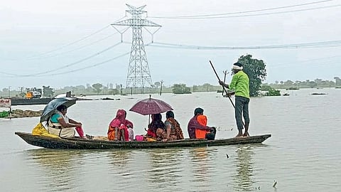 perilous journey through flood of pregnant women chandrapur