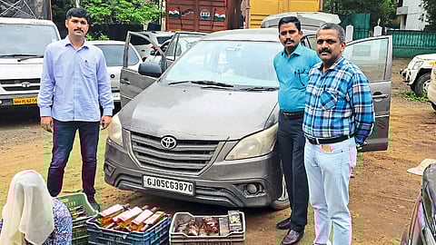 Illegal liquor stock seized from Innova