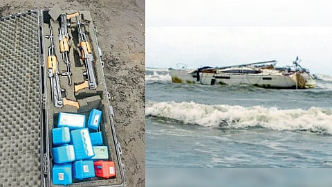 Harihareshwar Boat the boat lost its way due to engine failure AK-56 rifles mumbai