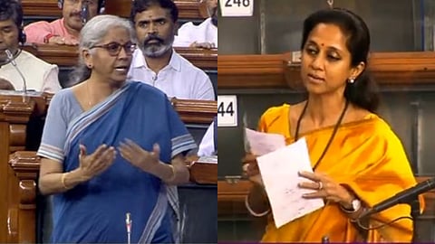 Loksabha Inflation Discussion supriya sule nirmala sitharaman over letter of girl and pencil price