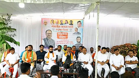 State president of BJP Chandrashekhar Bawankule speaking at the press conference
