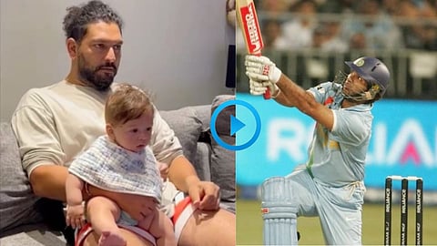 Yuvraj Singh Son Orion Keech Singh Six Sixes Video