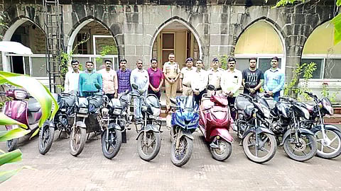 Bikes seized from the suspect by the Anti-Motorcycle Theft Squad