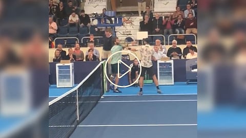 Fight On Tennis Court