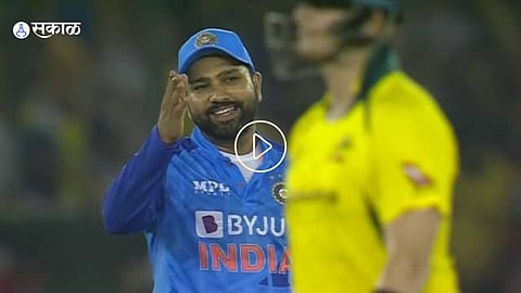 rohit sharma viral video steve smith wicket