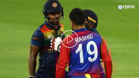 SL vs AFG Rashid Khan Angry Danushka Gunathilaka
