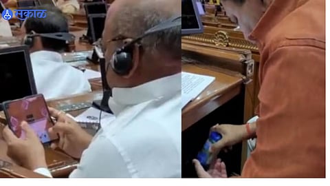 Video : भाजपच्या आमदारांकडे वेळंच वेळ! कामकाजावेळी एक तंबाखू तर दुसरा...