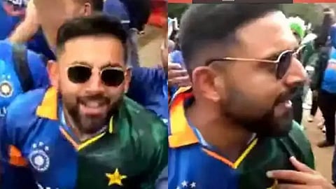 IND vs PAK: 'बीवी पाकिस्तानी लेकिन दिल है हिंदुस्तानी' ; चाहत्याचा फोटो व्हायरल