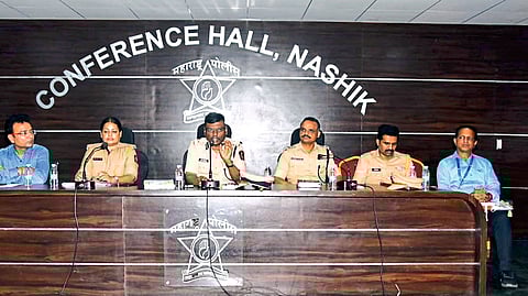 Nashik Police Commissioner Jayant Naiknavare conference
