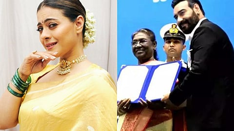 Kajol reaction after Ajay Devgan got National Award..