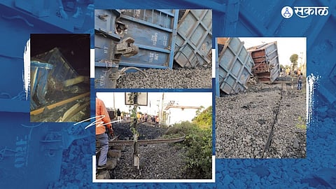 Amravati : मालखेड रेल्वे स्टेशन नजीक मालगाडीचे डब्बे रुळावरून घसरले