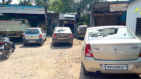 Vehicles vandalized by miscreants in the area at midnight.