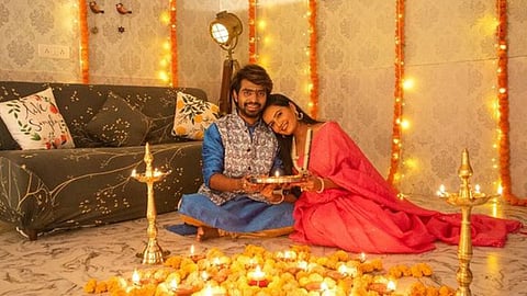 prathamesh parab shared diwali photo with girlfriend kshitija ghosalkar