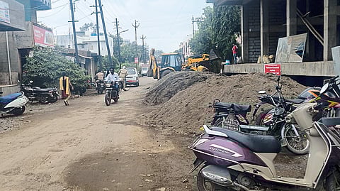 Encroachment by ongoing construction on Camp Road