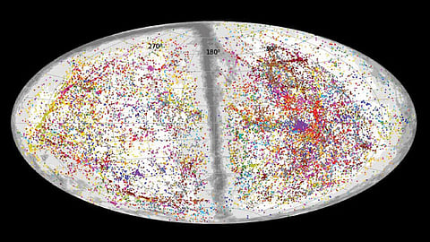 Cosmic Flows 4 largest map
