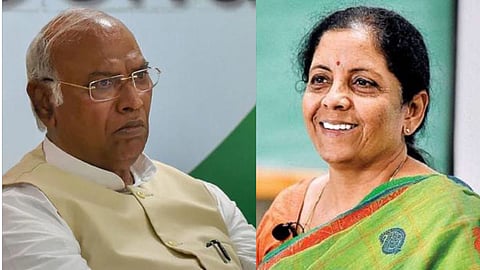 mallikarjun Kharge and nirmala sitharaman