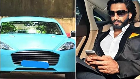 Ranveer Singh driving 4 crores aston martin without valid insurance claims twitter user