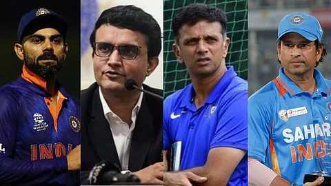Rahul Dravid, Sachin Tendulkar, Sourav Ganguly and Virat Kohli