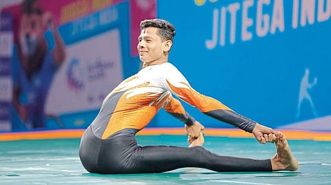National Games 2022 vaibhav srirame gold medalist in traditional yogasana category