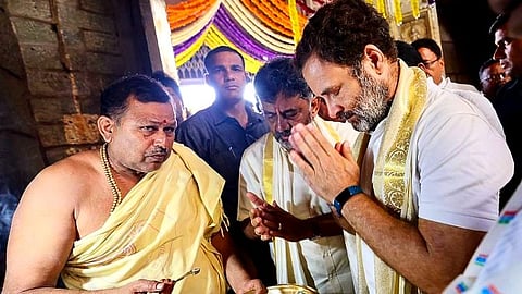 congress Bharat Jodo yatra Mysore worship of Chamundeshwari Devi Rahul Gandhi