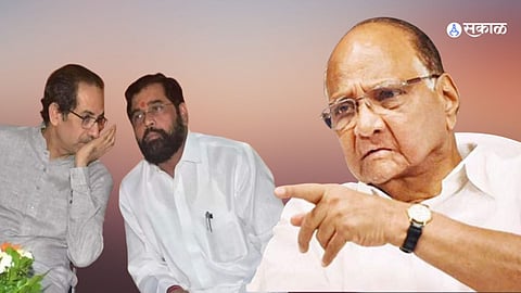 Uddhav Thackeray Eknath Shinde Sharad Pawar