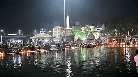 The locality lit up with lamp festival on the occasion of Tripurari Purnima.