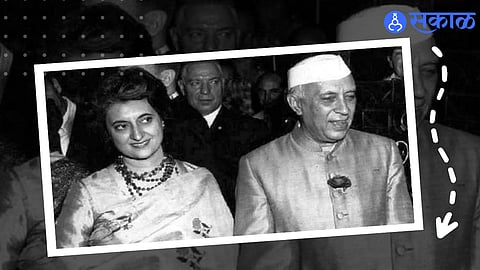 Indira Gandhi and Pandit Nehru