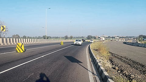 Road Construction Work Incomplete