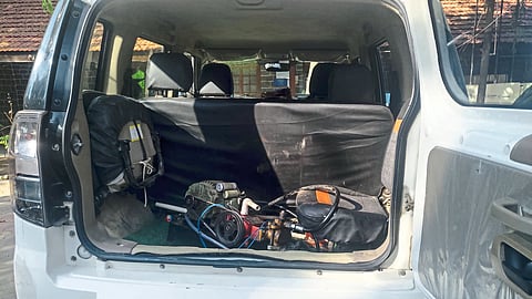 Gas pump seized from Gendalal Mill by city police.