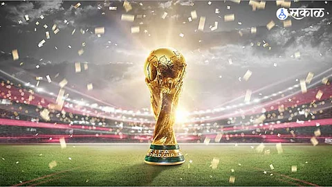 FIFA trophy made of real gold football