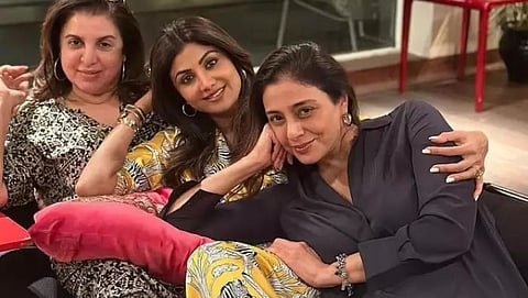 Farah Khan,Shilpa Shetty held a pyjama party to celebrate tabu birthday