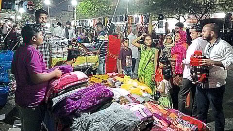 Citizens while buying sweaters