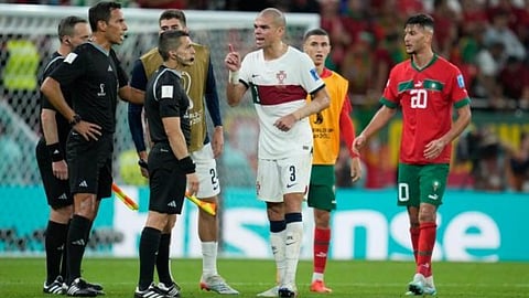 You can give Argentina the title Portugal players Pepe Bruno Fernandes slam referee after FIFA World Cup Qatar 2022 exit