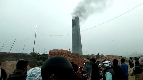 bihar blast in motiharis brick kilns chimney