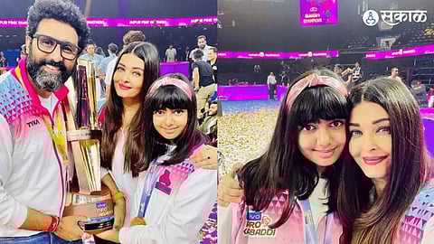 Abhishek Bachchan pulls in Aishwarya Rai for tight hug as his kabaddi team wins
