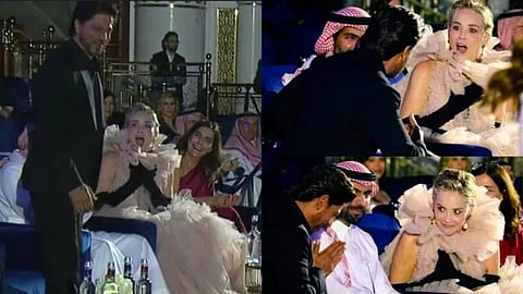 Shahrukh Khan sharon stone red sea film festival 2022 viral video basic instinct pathaan