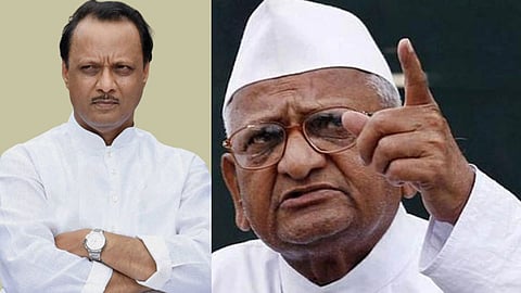 ajit pawar and Anna Hajare