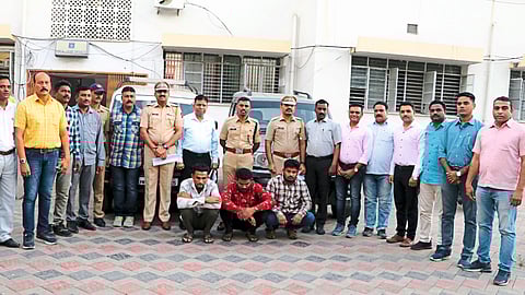 Suspects detained by local crime branch in animal theft case.