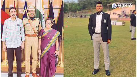 Nakul Deshmukh with his parents.