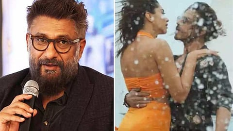 Vivek Agnihotri daughter mallika orange bikini pics viral after his secular comment on pathaan.