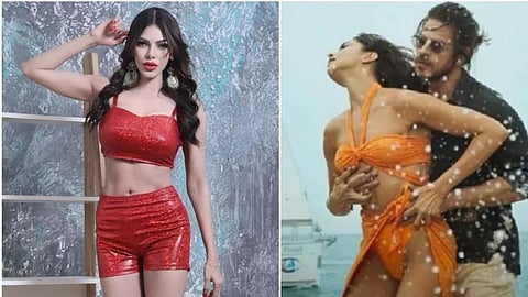 Sherlyn Chopra reacts on pathaan besharam rang bikini song of deepika padukone