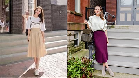 skirt midi fashion