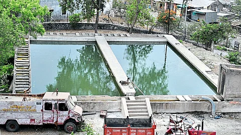 Municipal water supply tank.