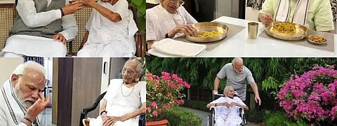 PM Narendra Modi And Mother Heeraben