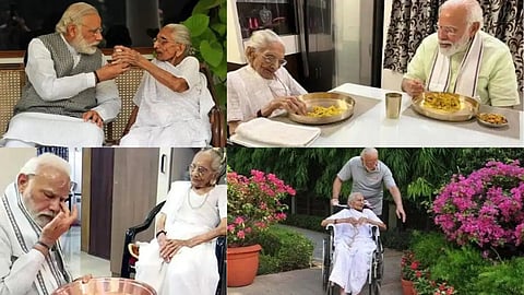 PM Narendra Modi And Mother Heeraben