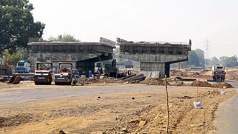 Jalgaon: Flyover work in progress near Tarsod Phata