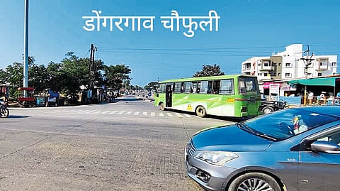 A view without signboards on Choufuli in Shahada town on Kolda-Khetia road.