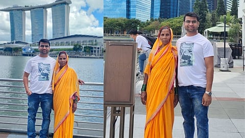 Dattatray J linkedin user post showing singapore to mother for first time goes viral see photos