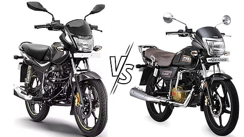 Bajaj Platina 110 Vs TVS Radeon check  price engine mileage comparison