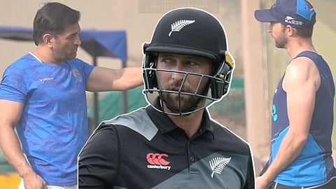 Devon Conway MS Dhoni IND vs NZ 1st T20I